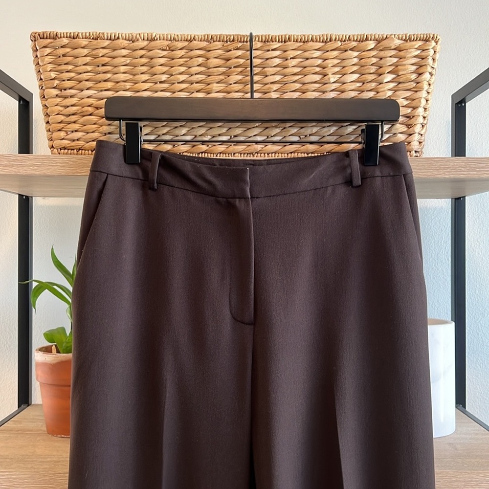 Brooks Brothers 346 Mid-Rise Brown Woven Twill Career Dress Pant Trouser, 6 - Picture 2 of 8